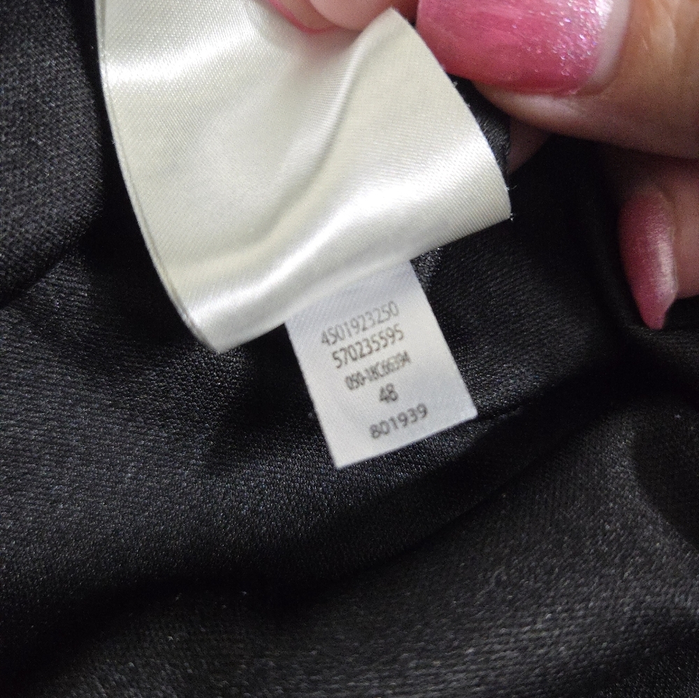 Chico's 2.5 large Black/White Polka Dot Sheer Shift Dress with Lining - Picture 4 of 10